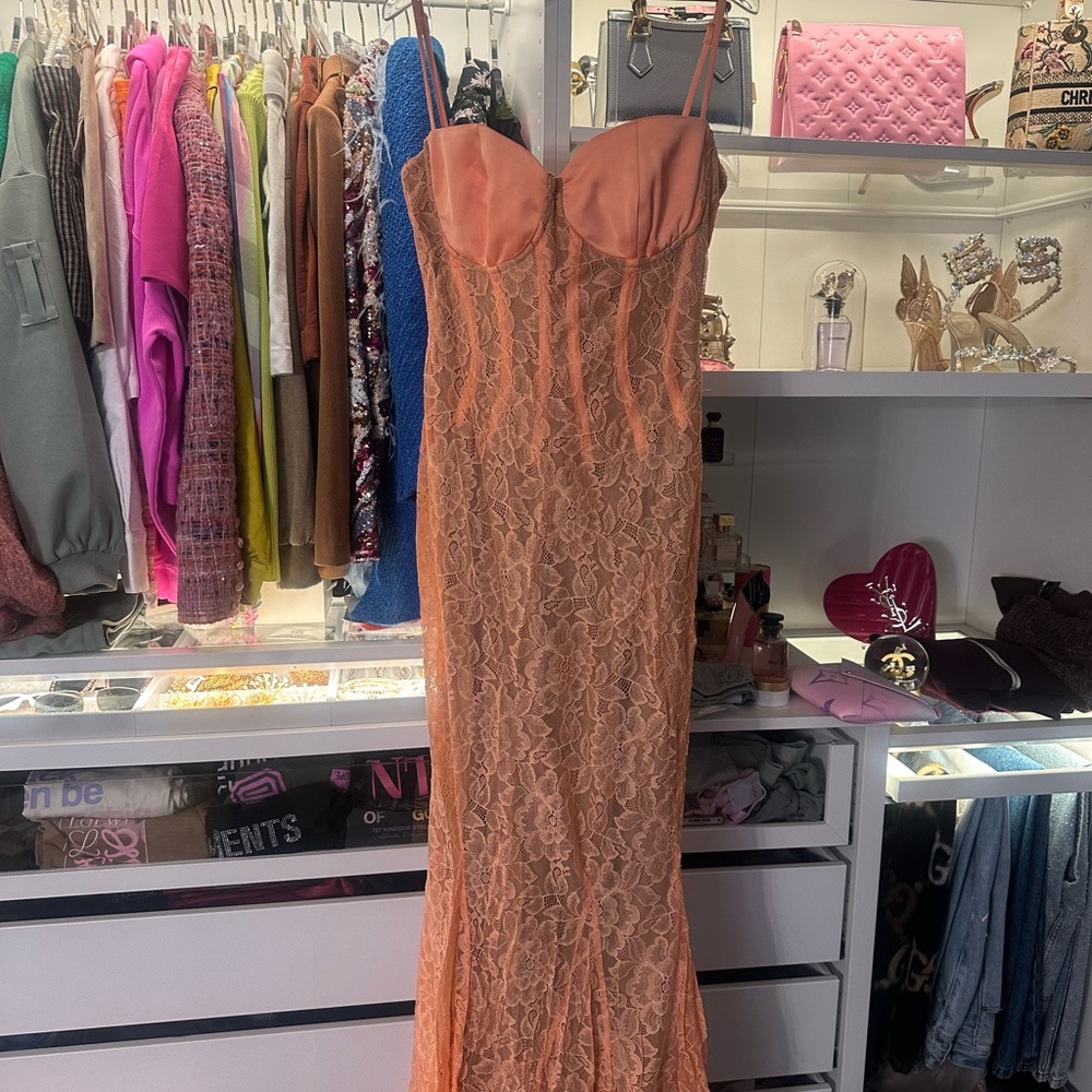 House of CB Cordelia lace corset mermaid dress